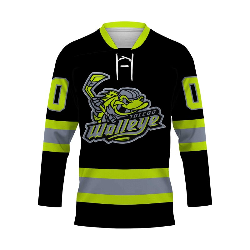 ECHL Toledo Walleye Special Firefighters Design Lace Hockey Jersey