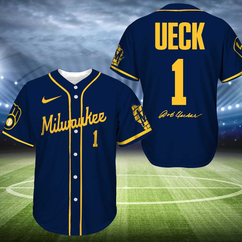Milwaukee Brewers x Bob Uecker Baseball Jersey BJG1120