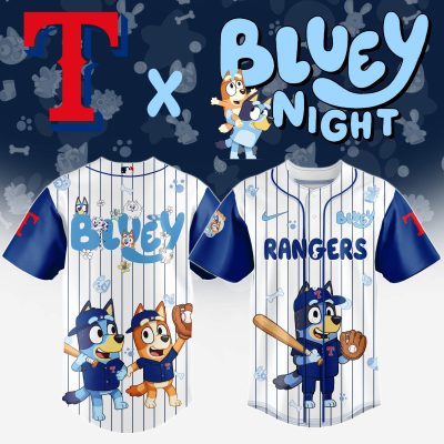 Texas Rangers MLB x Bluey And Bingo Special Edition Baseball Jersey 2025 DBJ1027