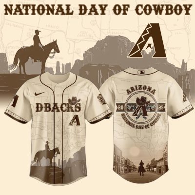 Arizona Diamondbacks MLB x National Day Of Cowboy Personalized Baseball Jersey For Fans