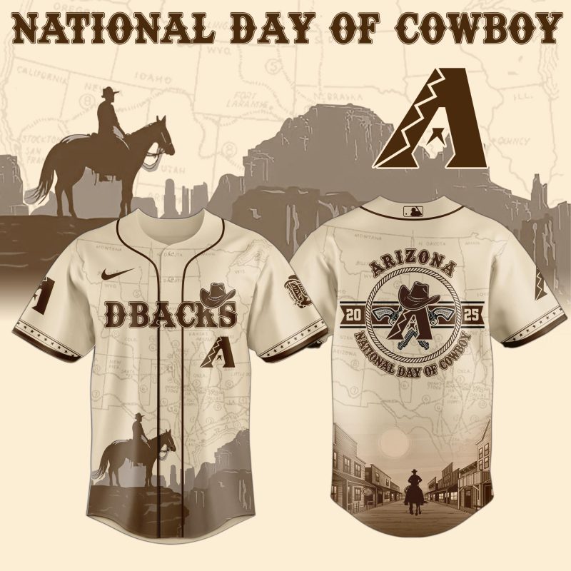 Arizona Diamondbacks MLB x National Day Of Cowboy Personalized Baseball Jersey For Fans