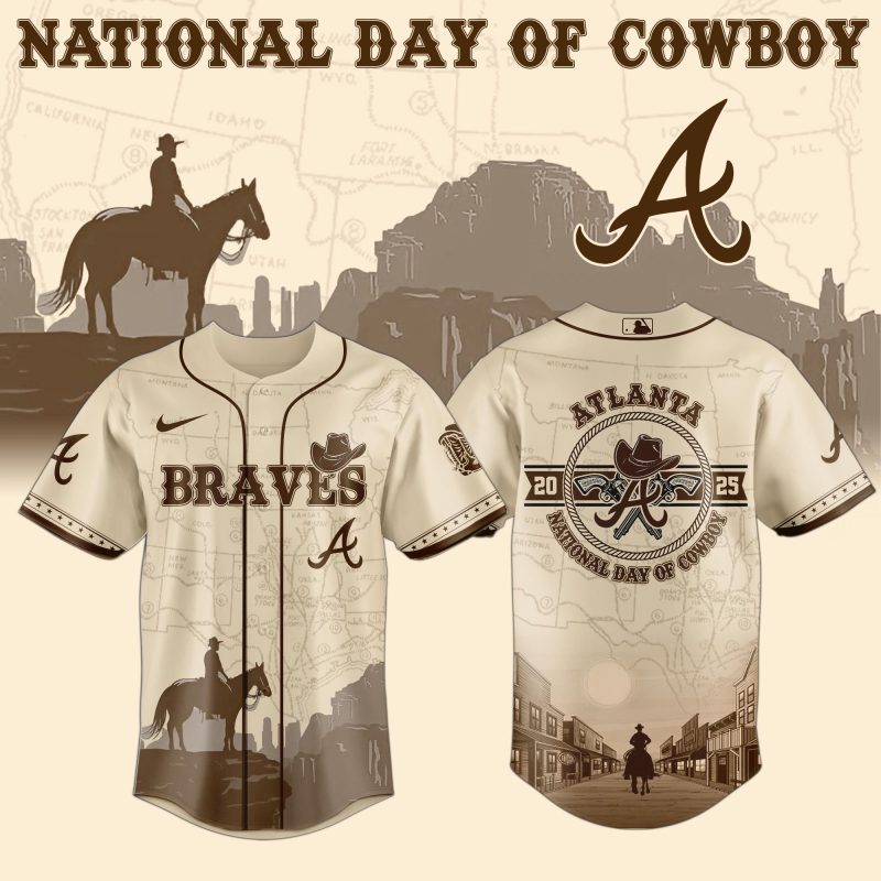 Atlanta Braves MLB x National Day Of Cowboy Personalized Baseball Jersey For Fans