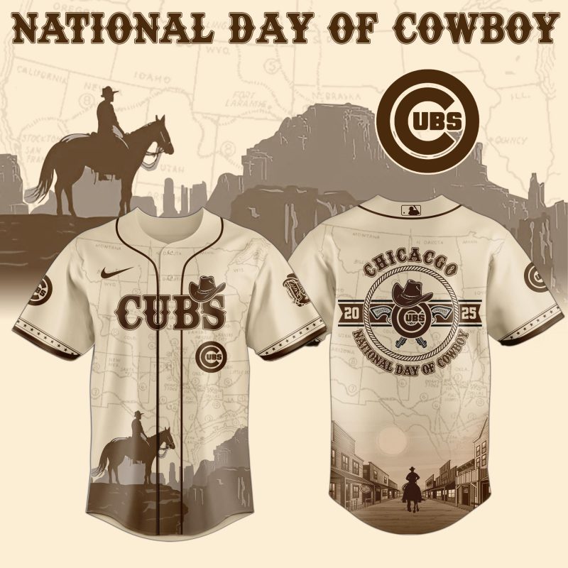 Chicago Cubs MLB x National Day Of Cowboy Personalized Baseball Jersey For Fans