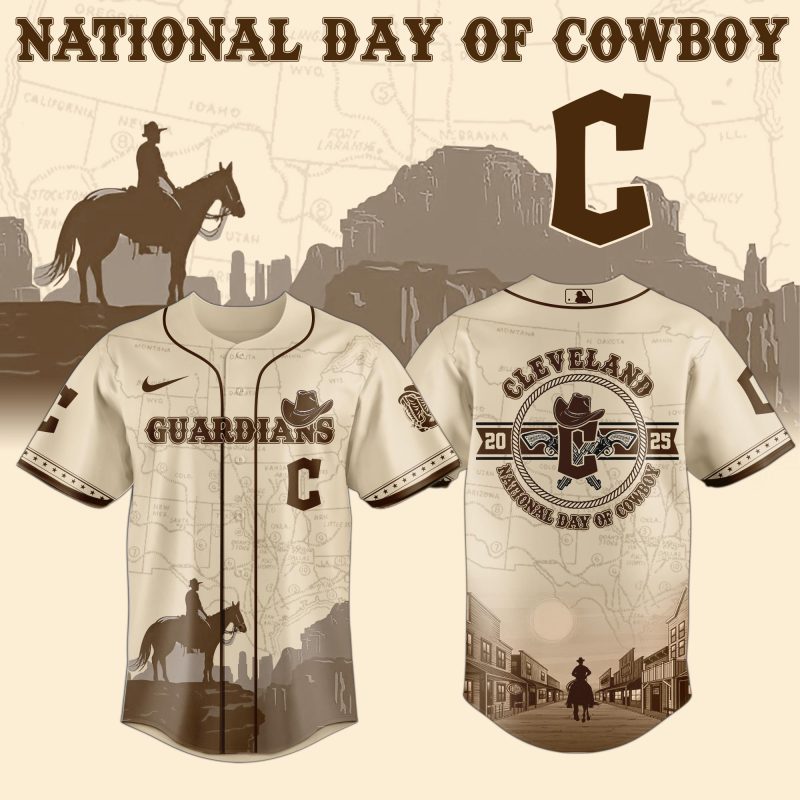 Cleveland Guardians MLB x National Day Of Cowboy Personalized Baseball Jersey For Fans
