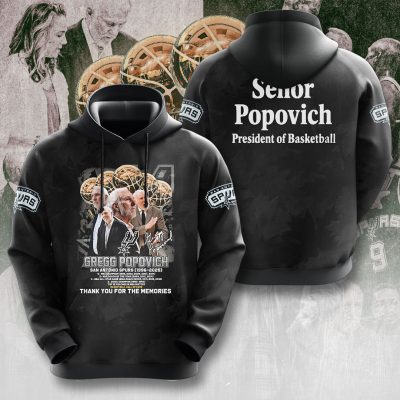 Gregg Popovich x San Antonio Spurs Champion 2025 Unisex Performance Hoodie GNS1752