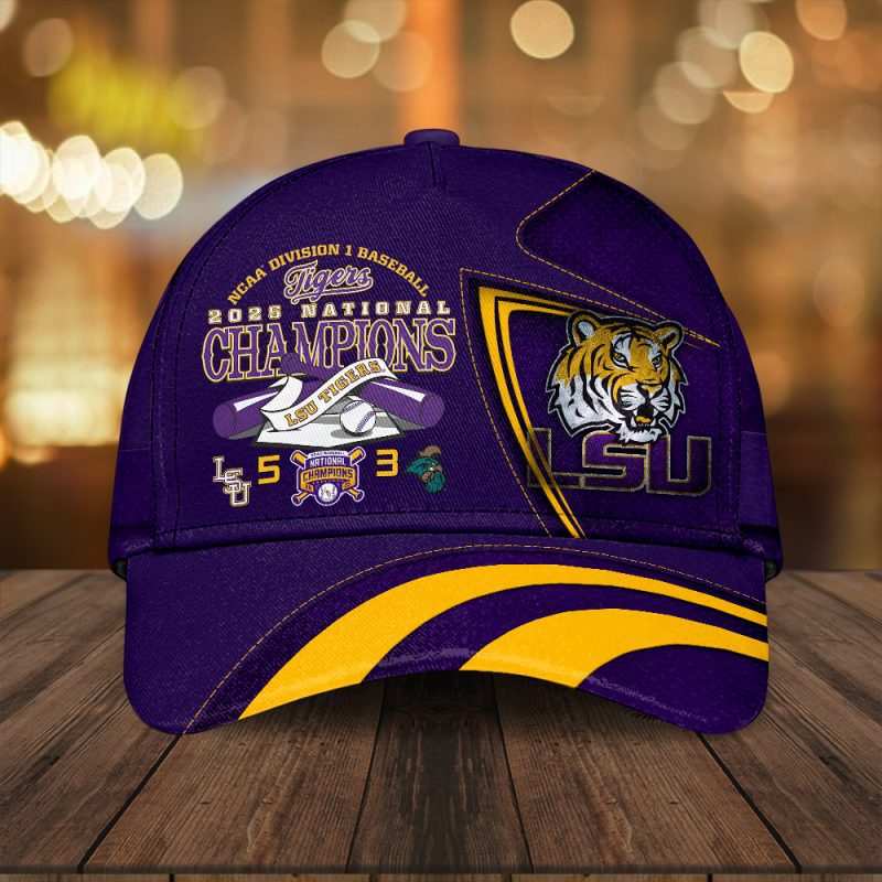 LSU Tigers Baseball NCAA National Champion 2025 College World Series Winner Classic Cap GNC6029