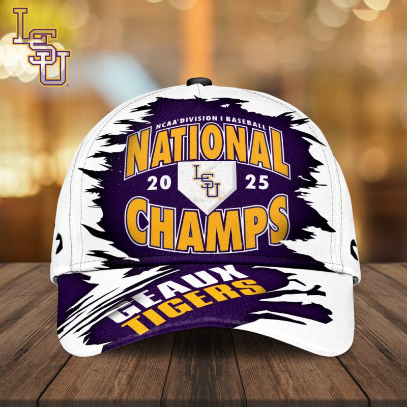 LSU Tigers Baseball NCAA National Champion 2025 College World Series Winner Classic Cap GNC6044