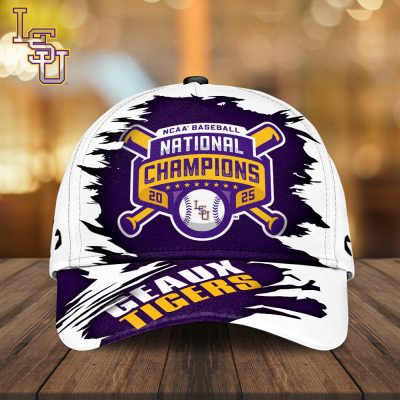 LSU Tigers Baseball NCAA National Champion 2025 College World Series Winner Classic Cap GNC6052