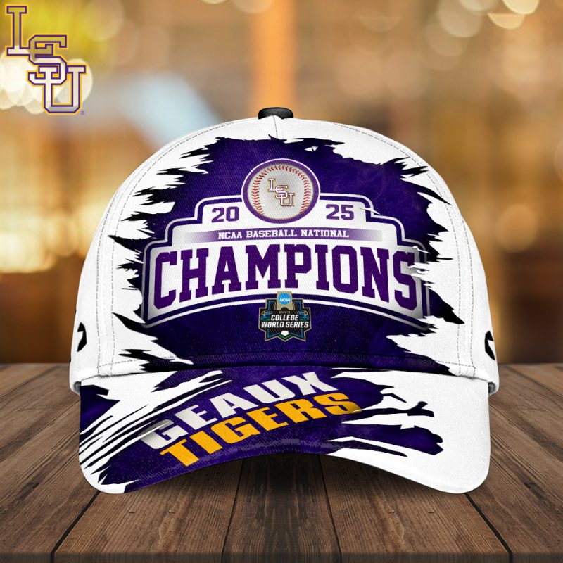 LSU Tigers Baseball NCAA National Champion 2025 College World Series Winner Classic Cap GNC6053