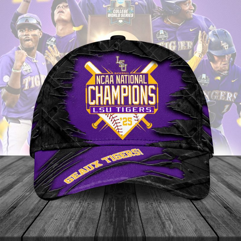 LSU Tigers Baseball NCAA National Champion 2025 College World Series Winner Classic Cap GNC6069