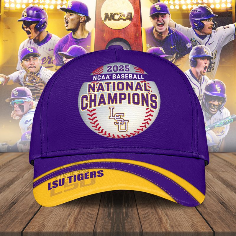 LSU Tigers Baseball NCAA National Champion 2025 College World Series Winner Classic Cap GNC6070