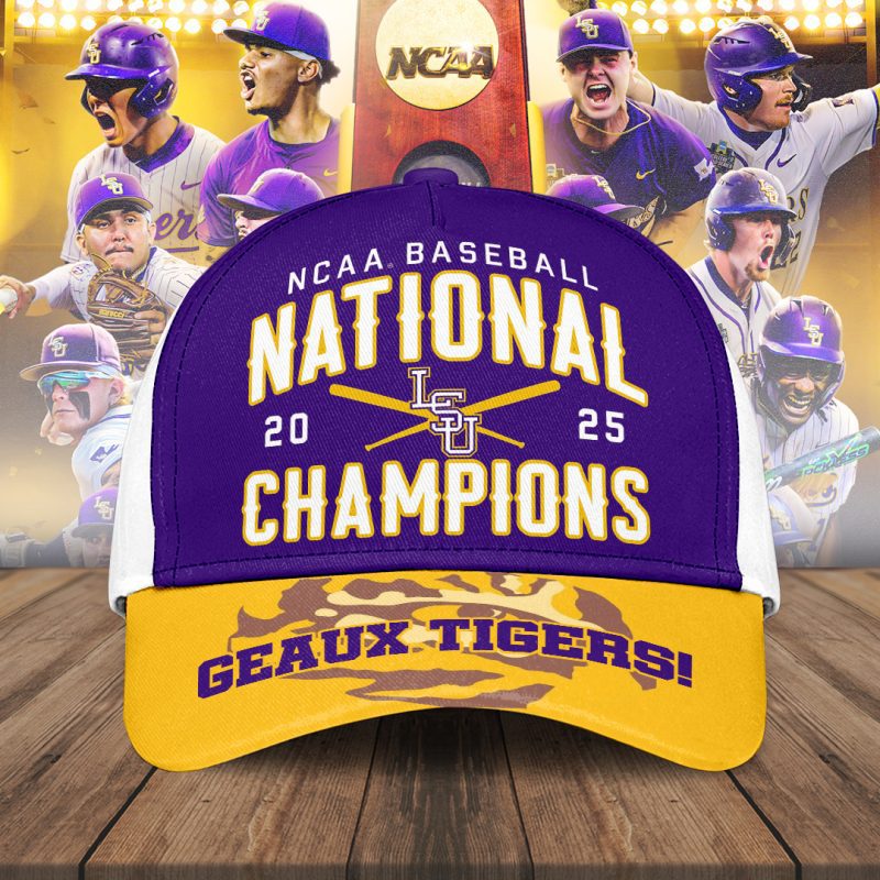 LSU Tigers Baseball NCAA National Champion 2025 College World Series Winner Classic Cap GNC6072