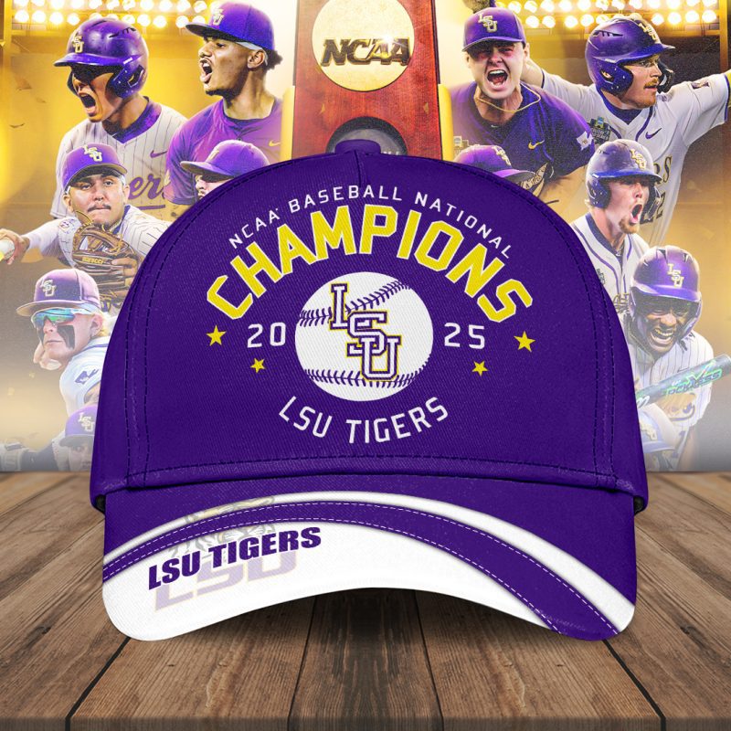 LSU Tigers Baseball NCAA National Champion 2025 College World Series Winner Classic Cap GNC6077