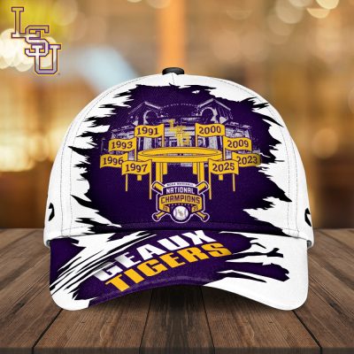 LSU Tigers Baseball NCAA National Champion 2025 College World Series Winner Classic Cap GNC6080