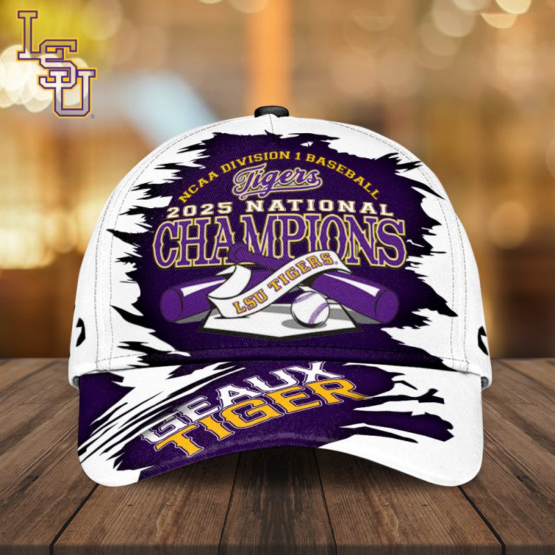 LSU Tigers Baseball NCAA National Champion 2025 College World Series Winner Classic Cap GNC6104