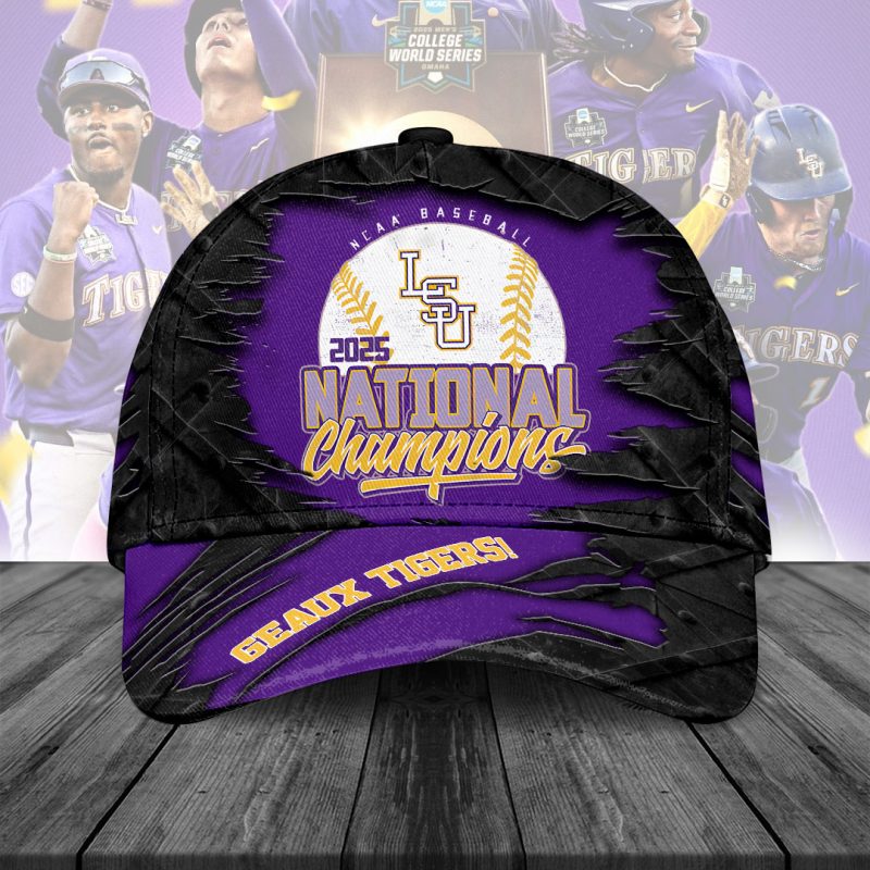 LSU Tigers Baseball NCAA National Champion 2025 College World Series Winner Classic Cap GNC6109