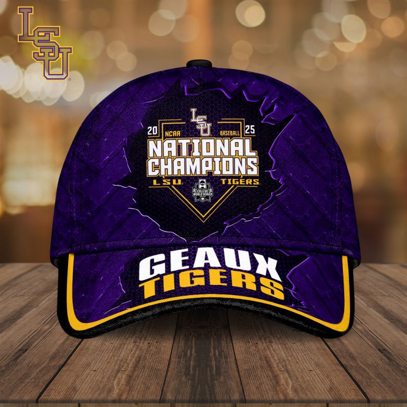LSU Tigers Baseball NCAA National Champion 2025 College World Series Winner Classic Cap GNC6132