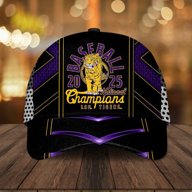 LSU Tigers Baseball NCAA National Champion 2025 College World Series Winner Classic Cap GNC6143