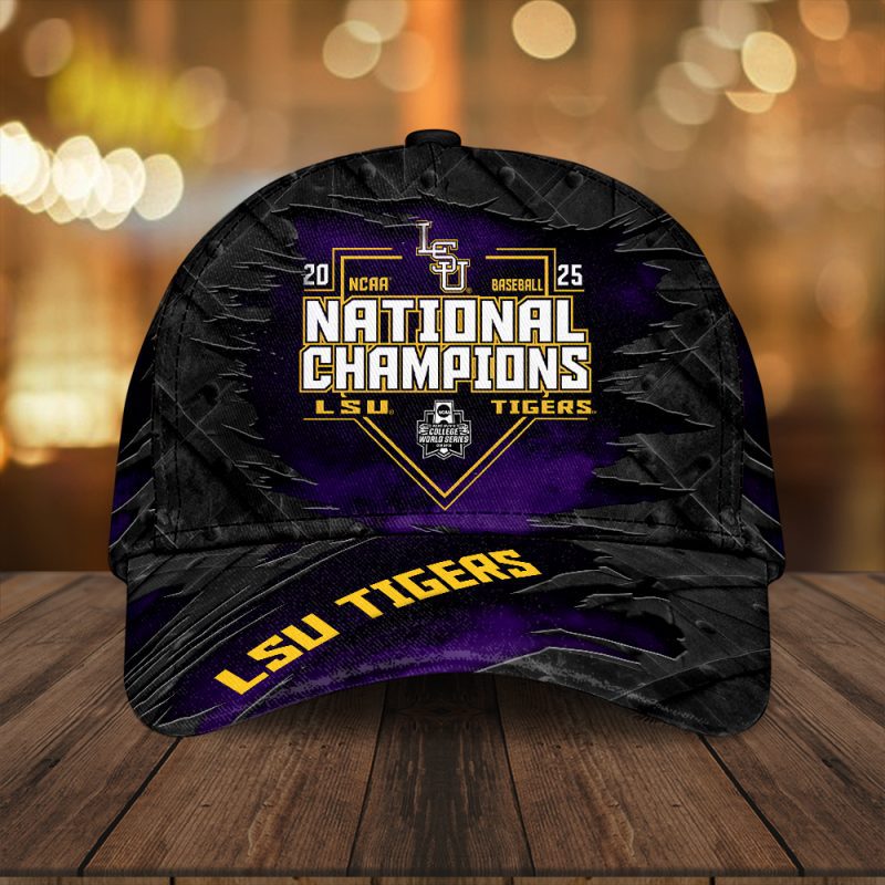 LSU Tigers Baseball NCAA National Champion 2025 College World Series Winner Classic Cap GNC6150