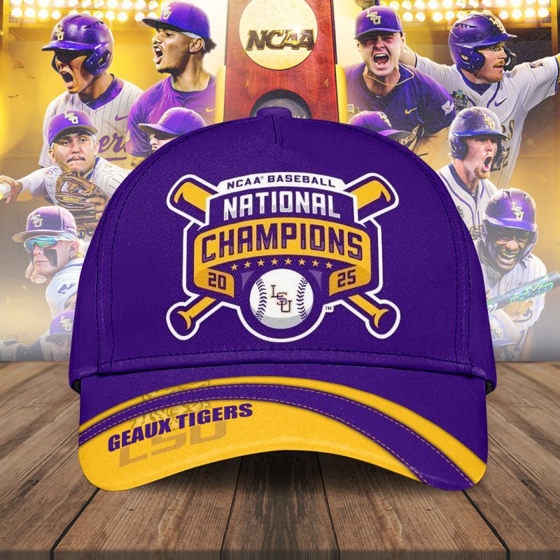 LSU Tigers Baseball NCAA National Champion 2025 College World Series Winner Classic Cap GNC6155