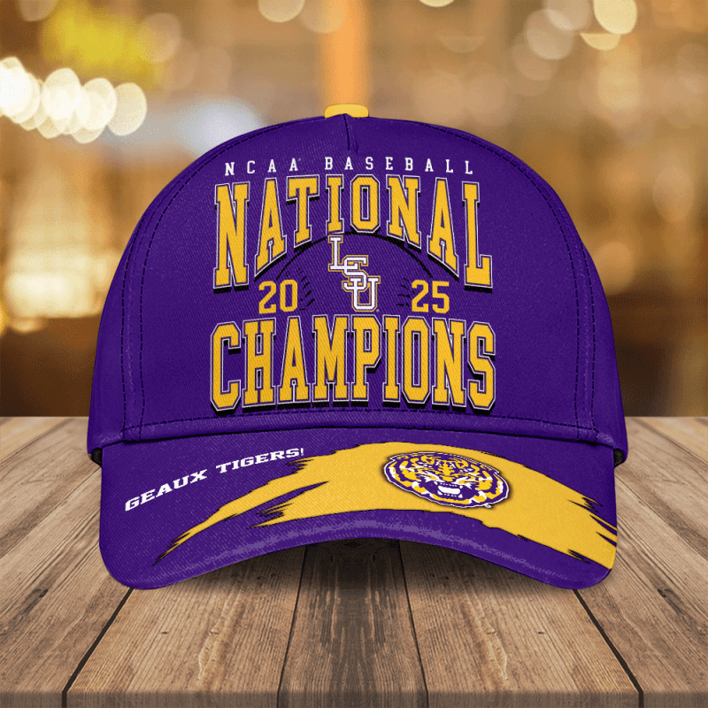 LSU Tigers Baseball NCAA National Champion 2025 College World Series Winner Classic Cap GNC6169