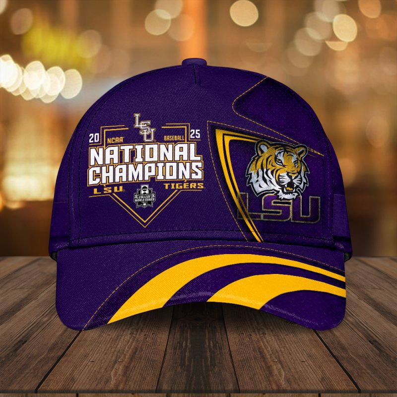 LSU Tigers Baseball NCAA National Champion 2025 College World Series Winner Classic Cap GNC6170