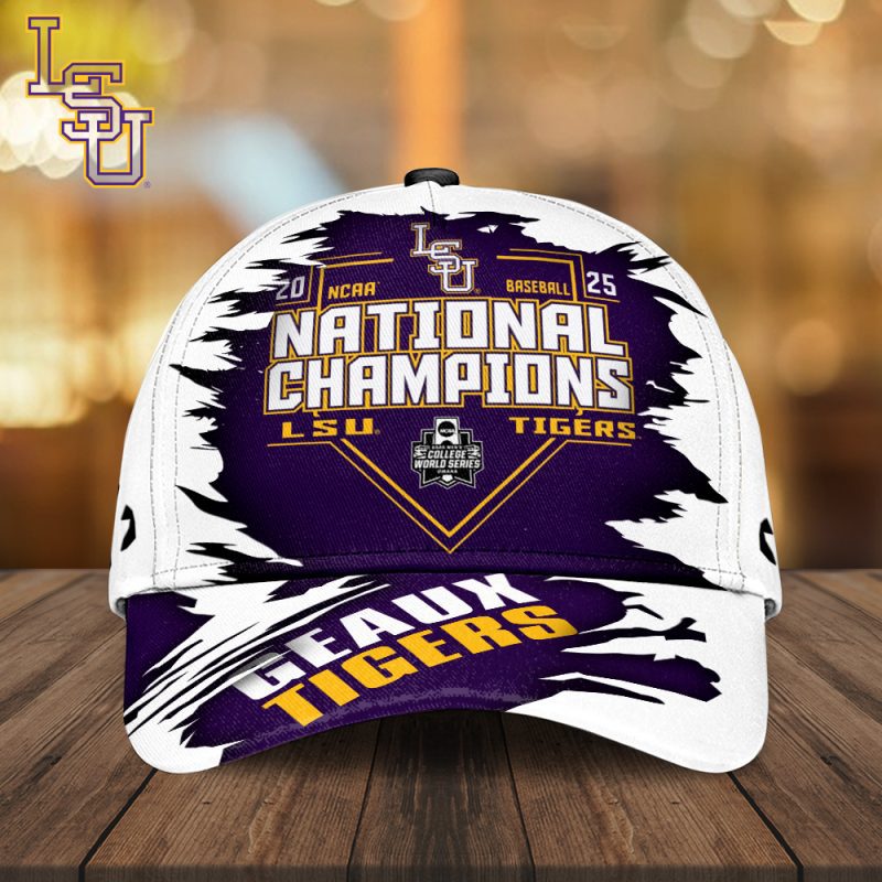 LSU Tigers Baseball NCAA National Champion 2025 College World Series Winner Classic Cap GNC6185
