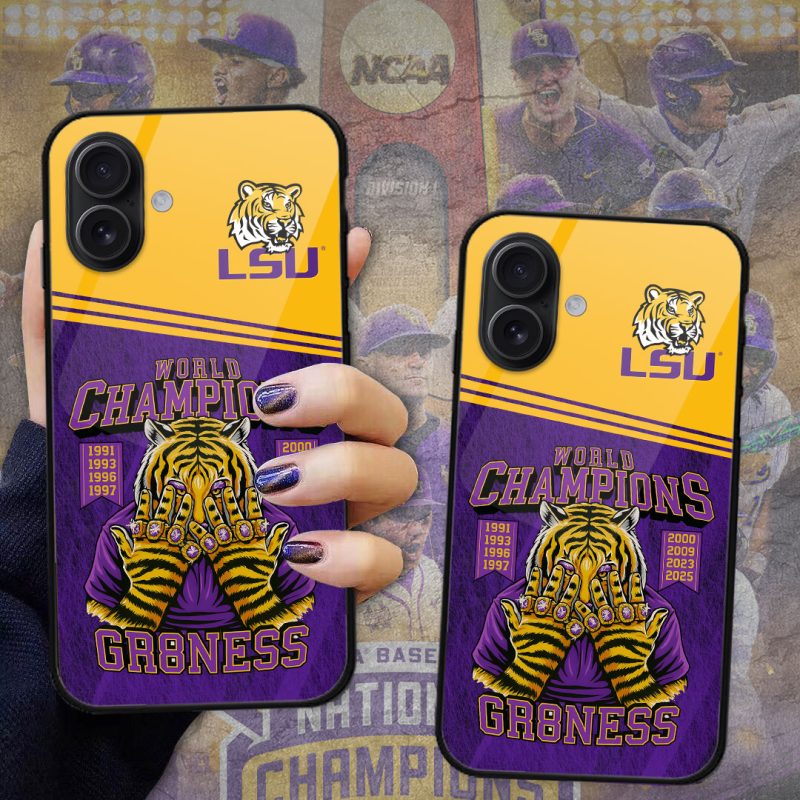 LSU Tigers Baseball NCAA National Champion 2025 College World Series Winner Phone Case GNC6076
