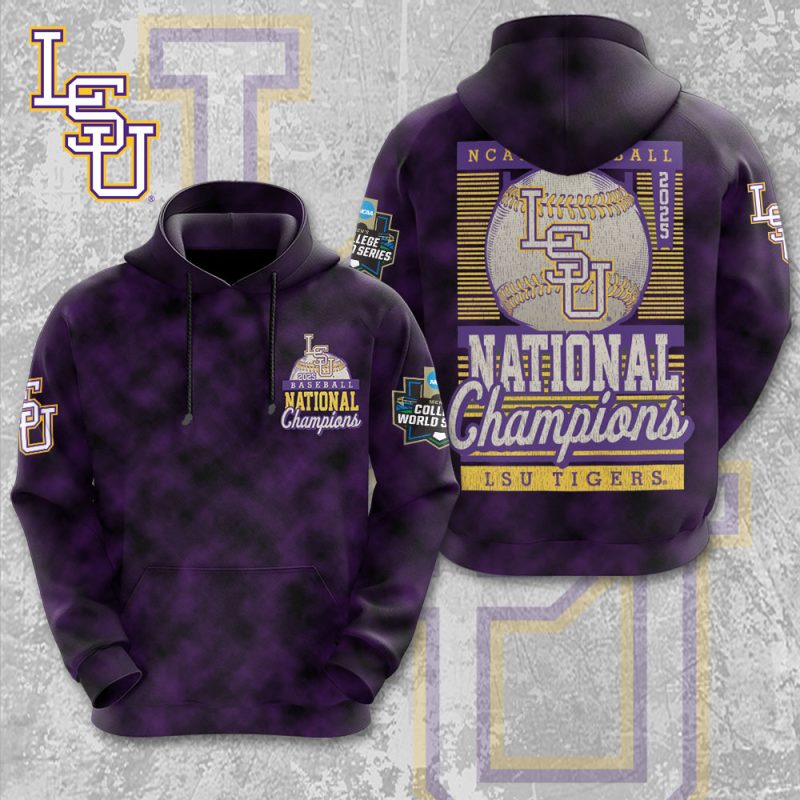 LSU Tigers Baseball NCAA National Champion 2025 College World Series Winner Unisex Performance Hoodie GNC6246