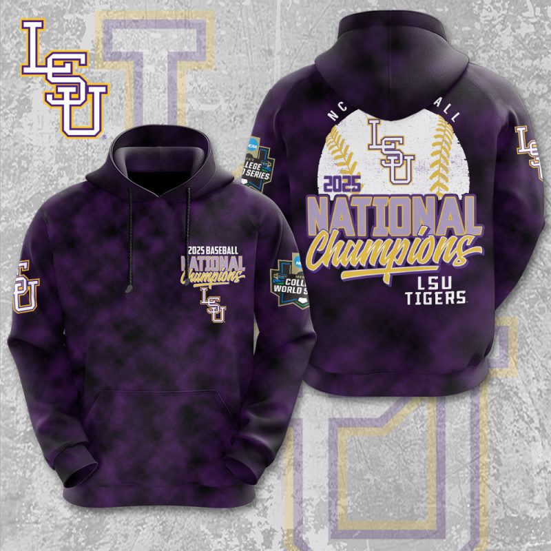 LSU Tigers Baseball NCAA National Champion 2025 College World Series Winner Unisex Performance Hoodie GNC6248