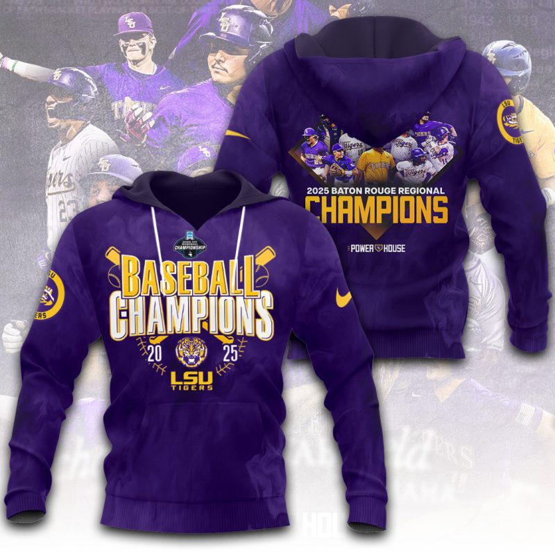 LSU Tigers Baseball NCAA National Champion 2025 College World Series Winner Unisex Performance Hoodie GNC6253