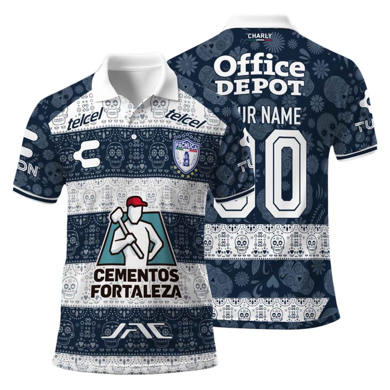 Liga MX C.F. Pachuca Special 2024 Home Dia De Muertos Design Polo Shirt