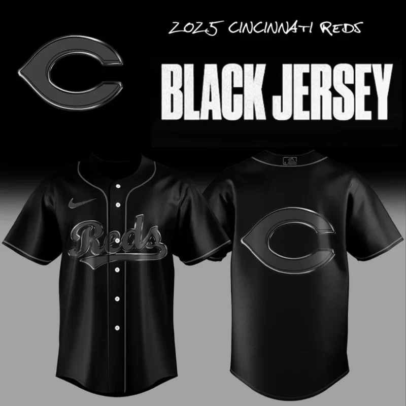 Limited Edition Cincinnati Reds Back In Black 2025 Baseball Jersey