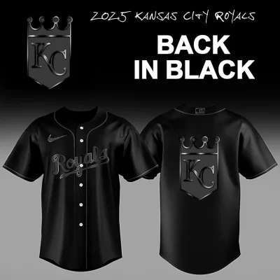 Limited Edition Kansas City Royals Back In Black 2025 Baseball Jersey