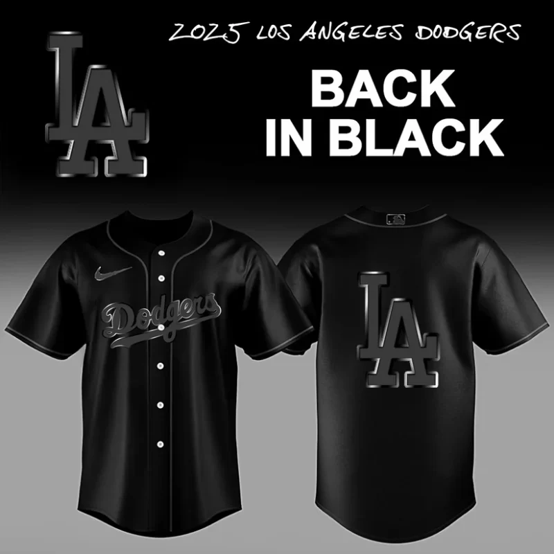 Limited Edition Los Angeles Dodgers Back In Black 2025 Baseball Jersey