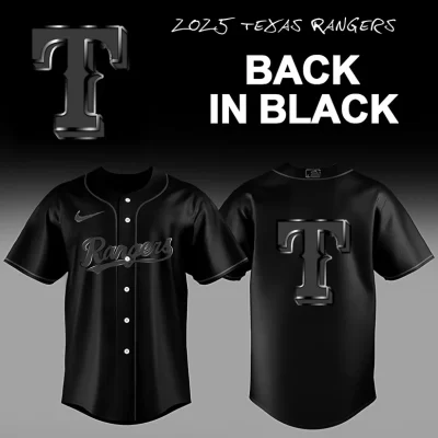 Limited Edition Texas Rangers Back In Black 2025 Baseball Jersey