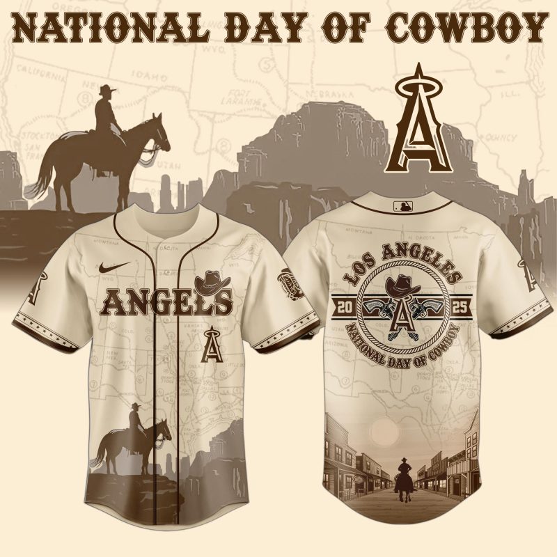 Los Angeles Angels MLB x National Day Of Cowboy Personalized Baseball Jersey For Fans
