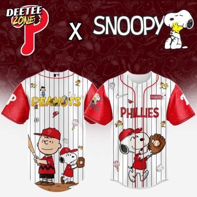 MLB Philadelphia Phillies Peanuts 75th Anniversary Baseball Jersey