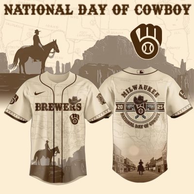 Milwaukee Brewers MLB x National Day Of Cowboy Personalized Baseball Jersey For Fans