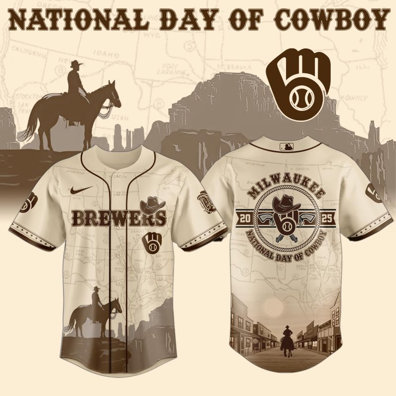 Milwaukee Brewers MLB x National Day Of Cowboy Personalized Baseball Jersey For Fans