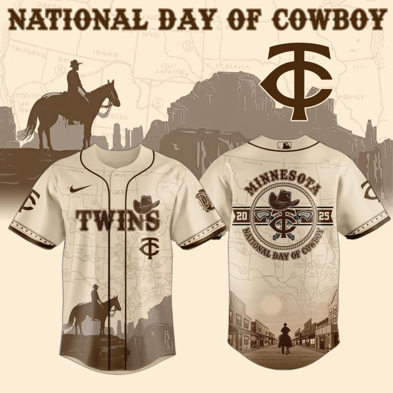 Minnesota Twins MLB x National Day Of Cowboy Personalized Baseball Jersey For Fans