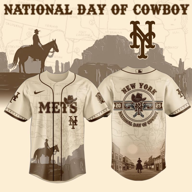 New York Mets MLB x National Day Of Cowboy Personalized Baseball Jersey For Fans