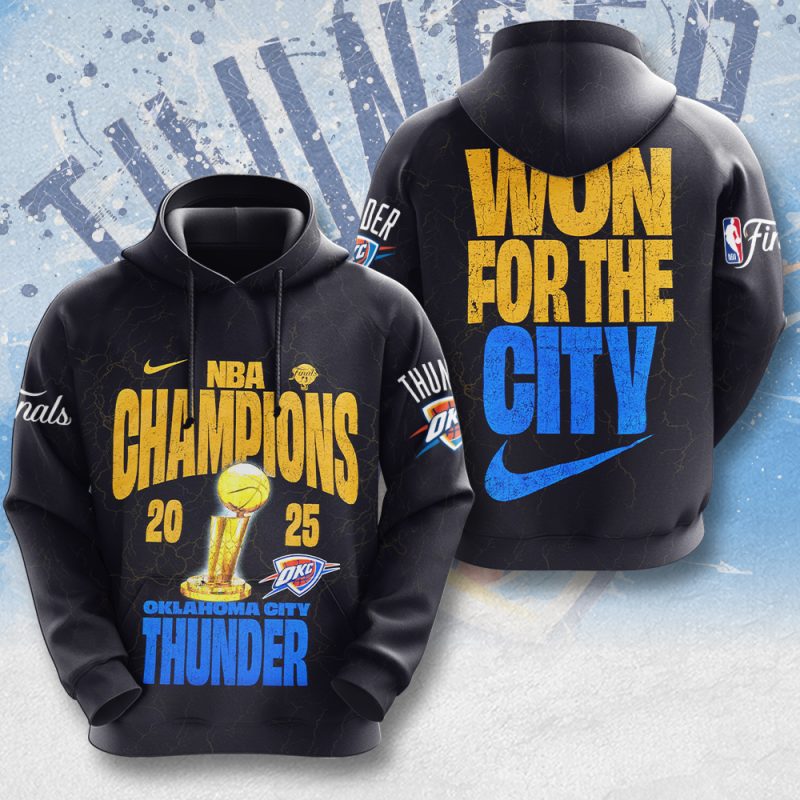 Oklahoma City Thunder NBA Final Champion 2025 Unisex Performance Hoodie BGN1042
