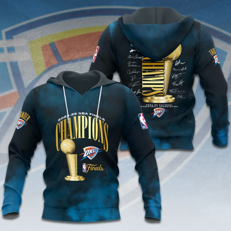 Oklahoma City Thunder NBA Final Champion 2025 Unisex Performance Hoodie BGN1043