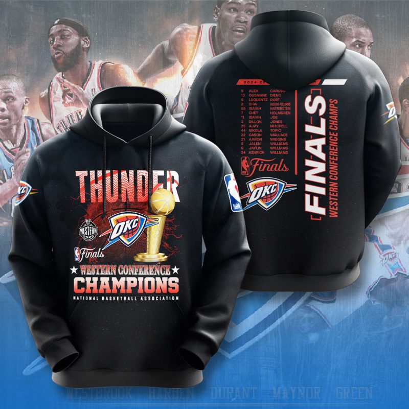 Oklahoma City Thunder NBA Final Champion 2025 Unisex Performance Hoodie BGN1051