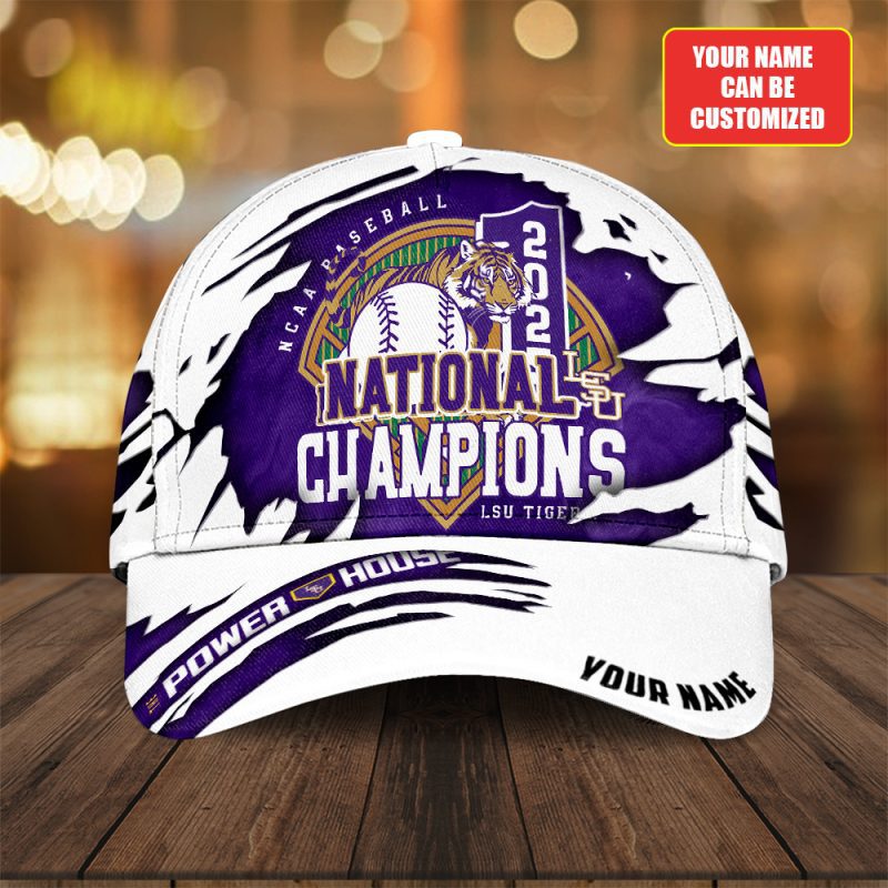 Personalized LSU Tigers Baseball NCAA National Champion 2025 College World Series Winner Classic Cap GNC6021