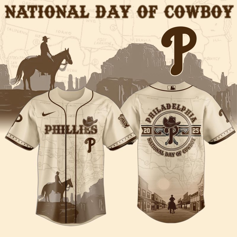 Philadelphia Phillies MLB x National Day Of Cowboy Personalized Baseball Jersey For Fans