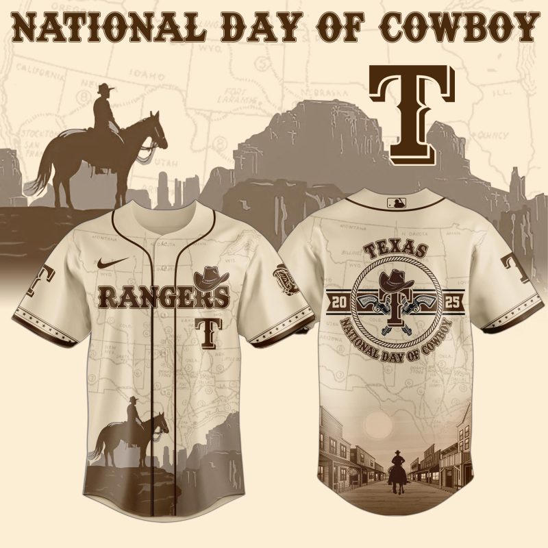 Texas Rangers MLB x National Day Of Cowboy Personalized Baseball Jersey For Fans