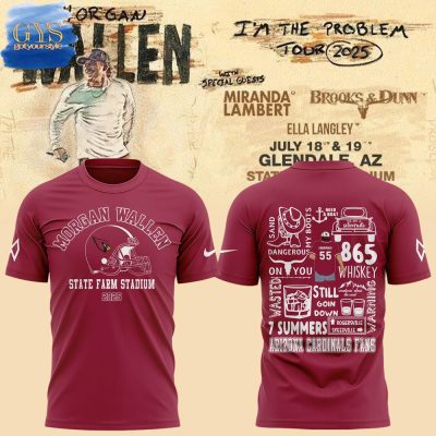 Arizona Cardinals x Morgan Wallen State Farm Stadium Unisex Performance T-Shirt