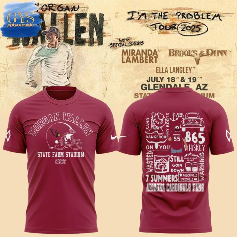 Arizona Cardinals x Morgan Wallen State Farm Stadium Unisex Performance T-Shirt